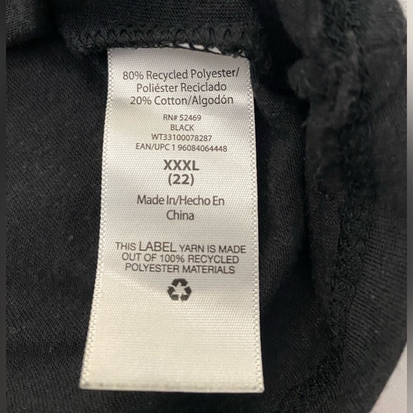 Woman’s Halloween Black Short Sleeve T-Shirt  “BOO”.  Size XXXL (22) - Picture 6 of 7